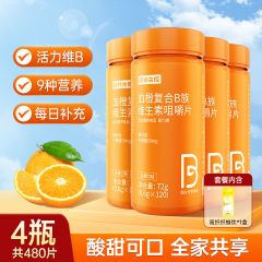 诺特兰德 480片维生素b族多种复合生物素咀嚼片b6b12男女加班熬夜